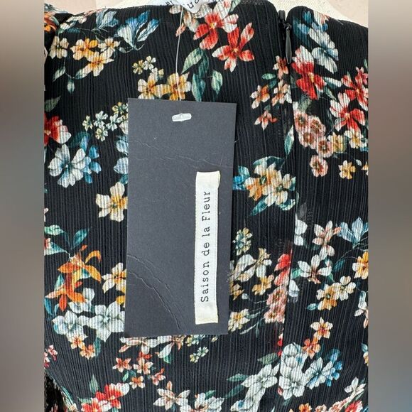 NWT Anthropologie Saison de la fleur  floral dress with lace insert. 90s y2k S-M - Picture 7 of 16